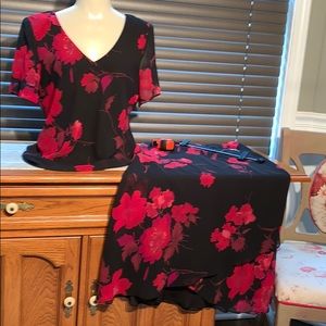 Studio One Midi Skirt Set Size 10 EUC